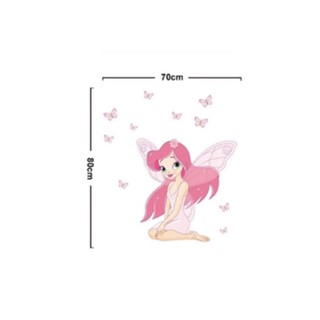 Decal dán tường - giấy dán tường thiên thần hồng