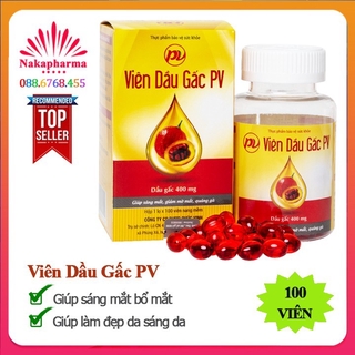 Viên Dầu Gấc PV Phúc Vinh – Tốt cho mắt và trí não, ngừa giảm thị lực, khô mắt, quáng gà, làm đẹp da sáng da