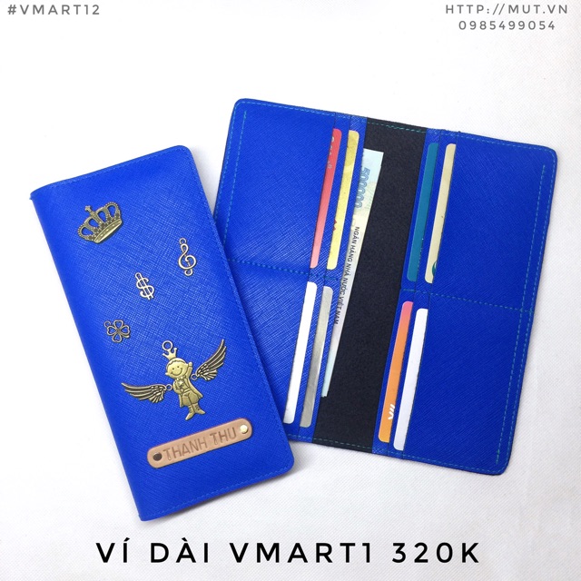 Ví Dài Unisex Vmart1 Gắn Tên Gắn Hình