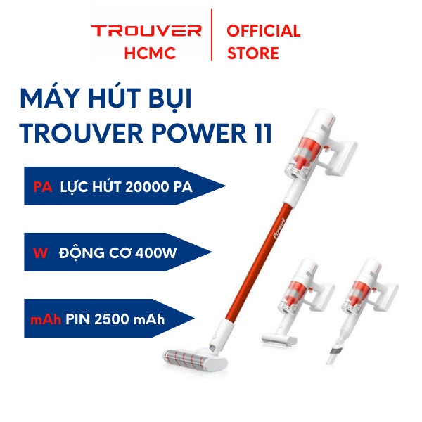 Máy Hút Bụi Không Dây Cầm Tay Xiaomi Dreame Trouver Power 11 Lực Hút Mạnh 20000Pa, Pin 2500 mAh, màn hình LCD
