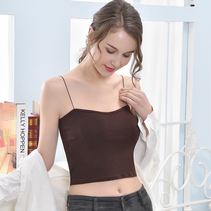 Áo bra nữ 2 dây dáng dài đẹp phong cách croptop mặc quyến rủ DEVARI B259