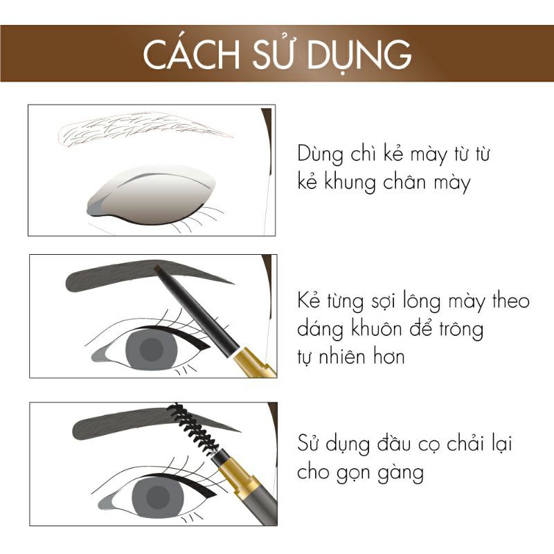 Chì kẻ mày Browit By Nongchat Pro Slim Brow Thái Lan Siêu mảnh chống nước