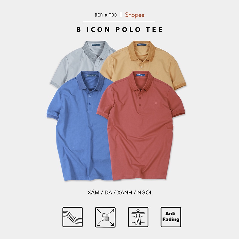 Áo thun polo BEN &amp; TOD cotton cao cấp phong cách trẻ trung