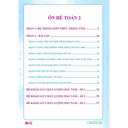 Sách - Ôn hè Toán lớp 2 : Dành cho học sinh lớp 2 lên lớp 3