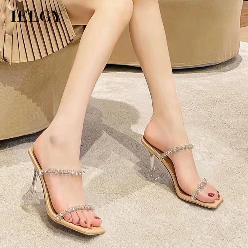 Dép cao gót IELGY đính đá phong cách pháp thời trang cho nữ