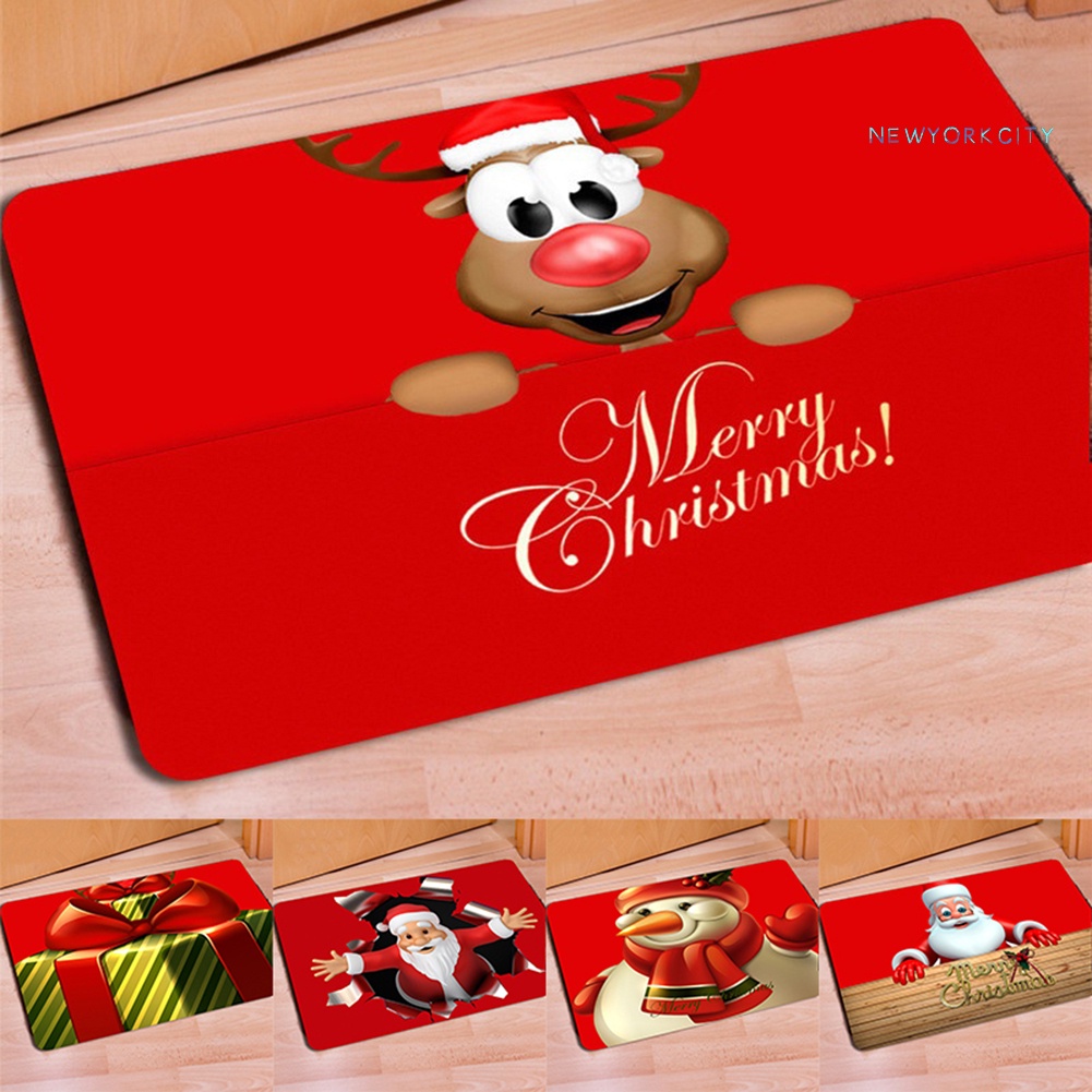 Thảm lót cửa chùi chân Chống Trượt Họa Tiết Giáng Sinh 40 x 60cm