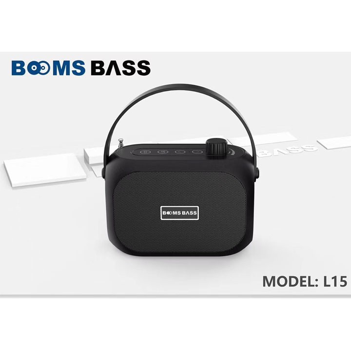 Loa Bluetooth mini BOOMS BASS L15 - Có Ăngten - Dây xách - Âm Thanh Cực Ấm, Hỗ trợ thẻ nhớ,USB, Jack 3.5mm