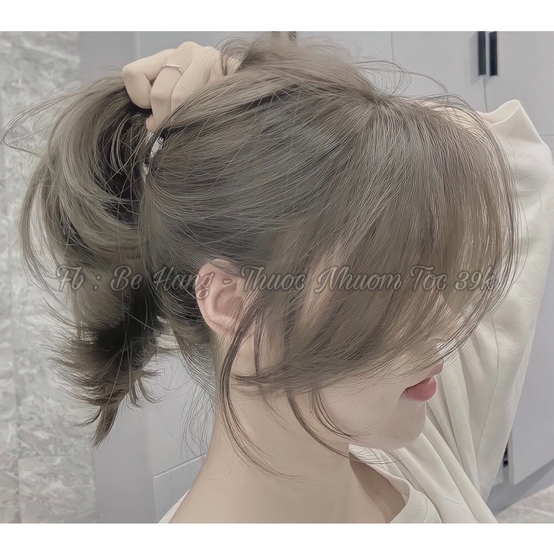 Combo Nhuộm Tóc Tại Nhà Màu Xám Khói Kèm Tẩy Tóc Và Trợ Nhuộm Đầy Đủ