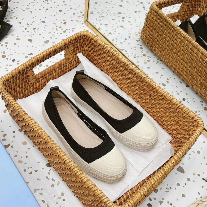 Giày slip on chất len êm mềm