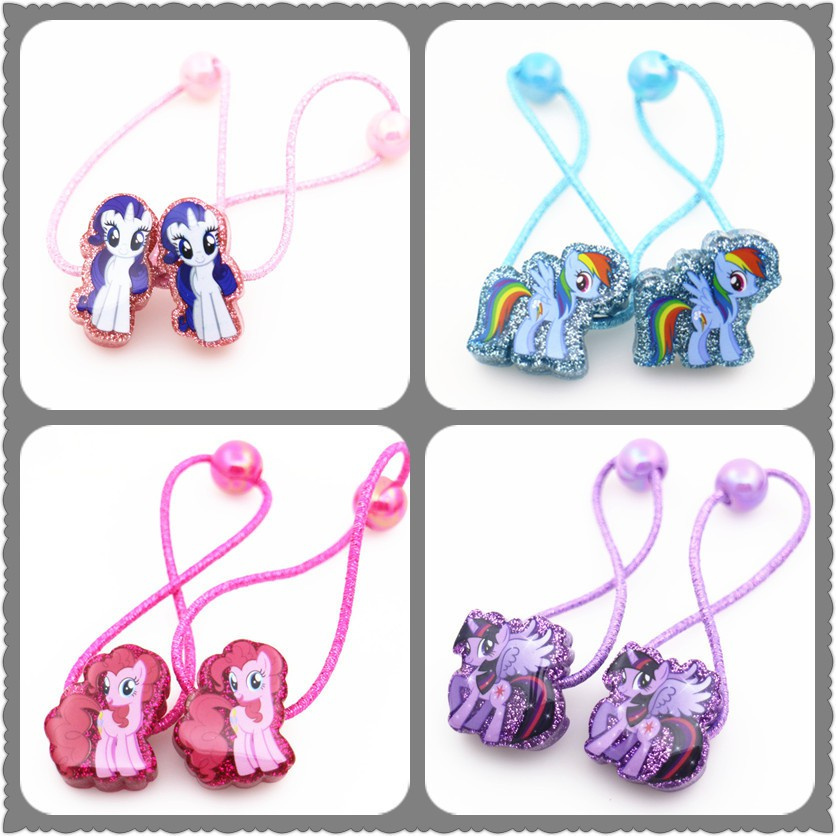 Set 2 Dây Cột Tóc Hình Kỳ Lân Dễ Thương Cho Bé Gái