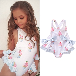 Đồ Bơi In Hoa Hở Lưng Xinh Xắn Cho Bé Gái 1-5 Tuổi