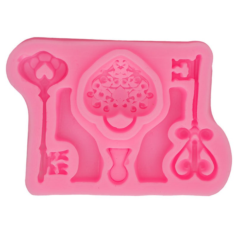 2 Khuôn Silicone Làm Bánh Hình Chìa Khóa Vintage