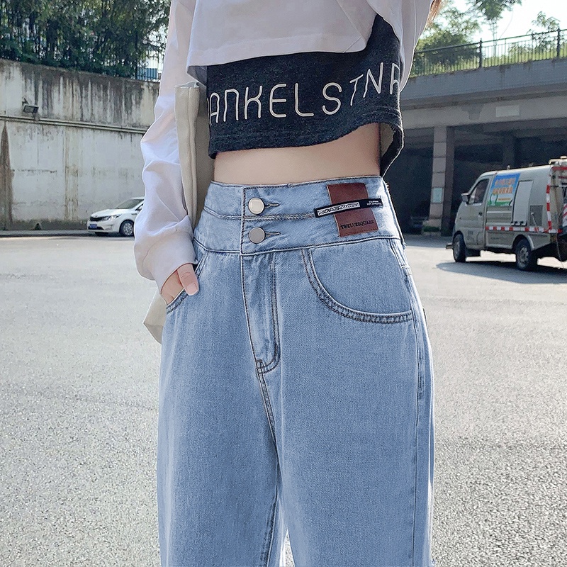 Quần Jeans Dài Ống Rộng Thời Trang Dành Cho Nữ