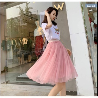 CHÂN VÁY LƯỚI TUTU DẬP LI