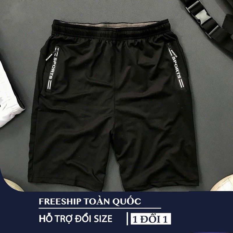 Quần thể thao -Quần shorts túi kéo khoá vải thun lạnh | BigBuy360 - bigbuy360.vn