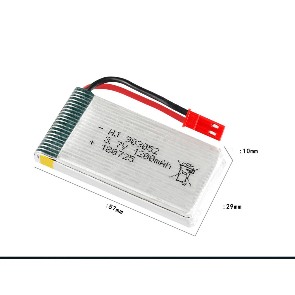 Pin sạc máy bay flycam 3.7v 1200mah JST xả 25c có mạch bảo vệ pin