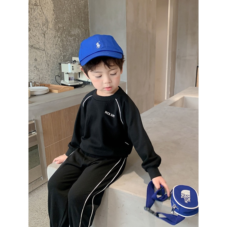 Bộ Quần Áo Phong Cách Hàn Quốc Cho Bé Trai Và Bé Gái, Chất liệu Nỉ Bông_Vi05