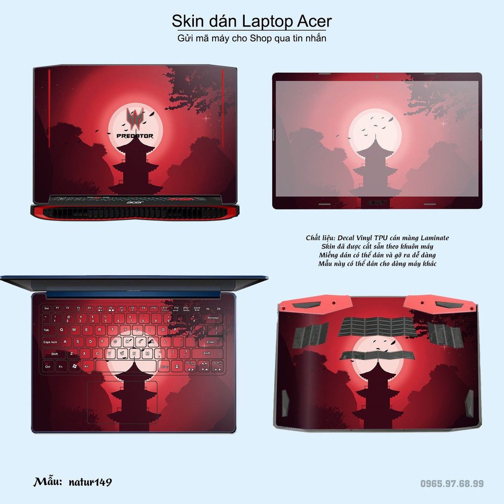 Skin dán Laptop Acer in hình thiên nhiên _nhiều mẫu 6 (inbox mã máy cho Shop)