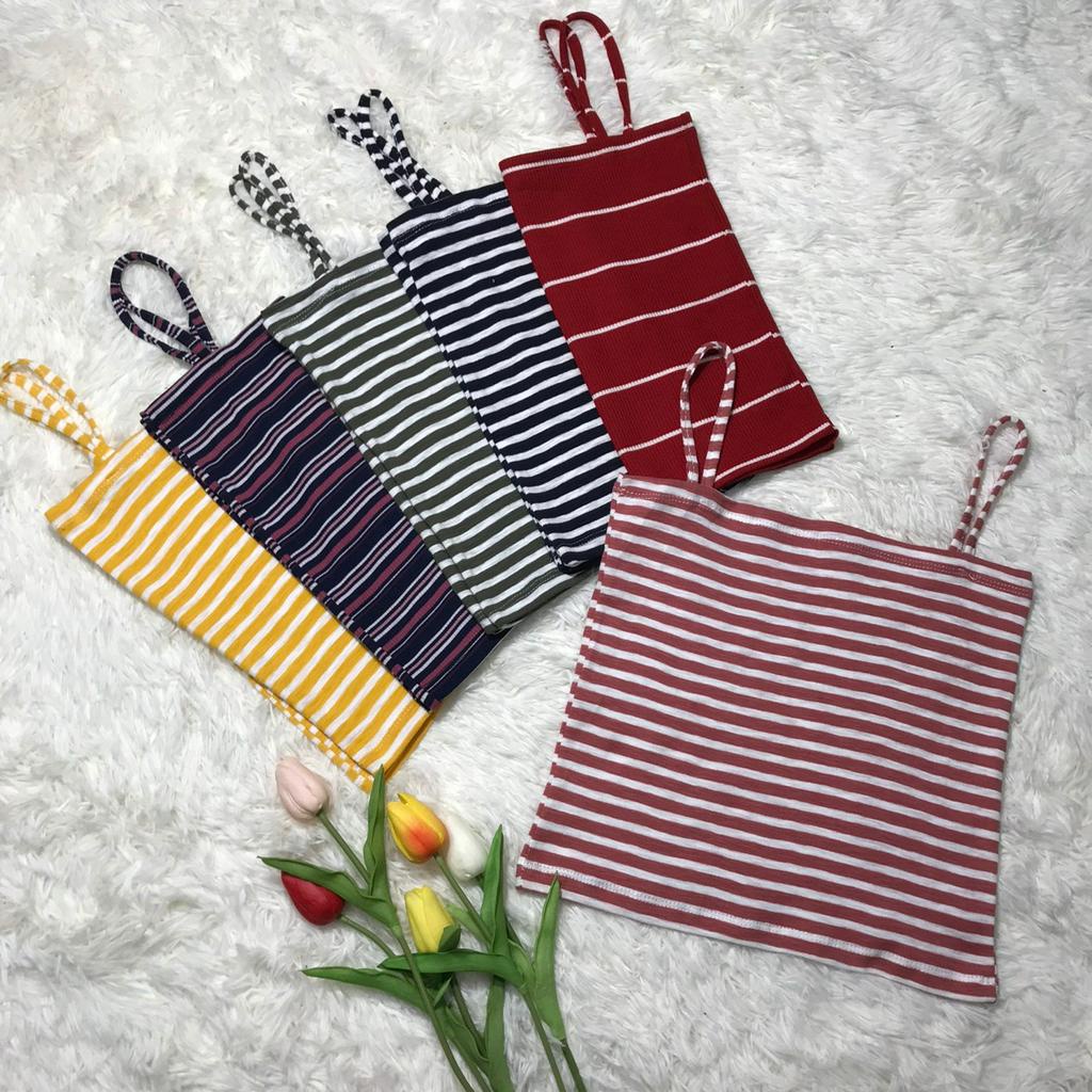 Áo croptop hai dây nữ dáng ôm, áo 2 dây nữ croptop đẹp vải cotton co dãn