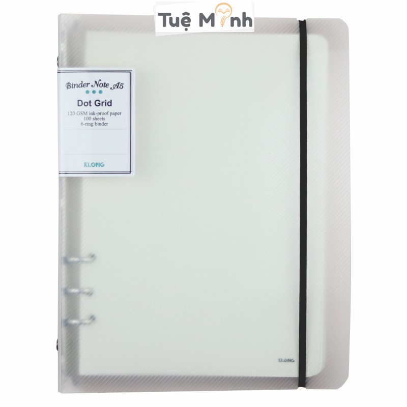 Sổ còng binder Klong A5 ruột chấm Dot grid 100 tờ - 200 trang dễ refill giấy, Klong MS 995