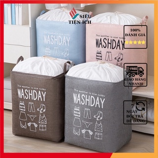 Túi đựng quần áo - Túi đựng đồ chăn màn quần áo khung thép Washday