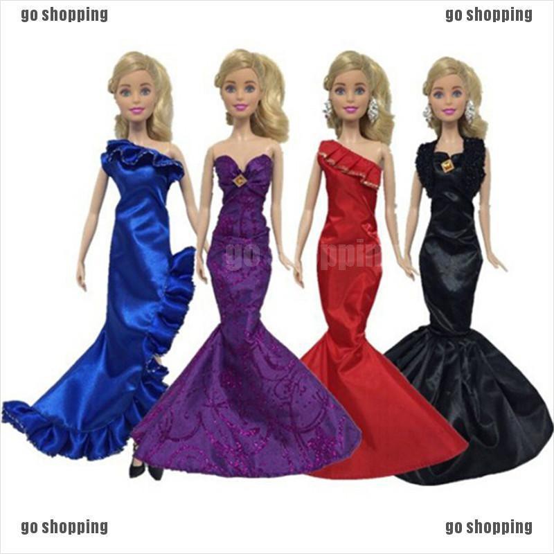 {go shopping}Fashion Ruffle Wedding Party Gown Mermaid Dresses Clothes For Doll Gift