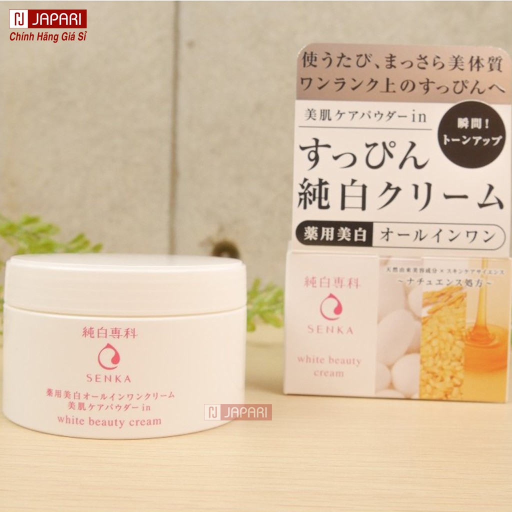 Kem Dưỡng Trắng Da Mặt Senka BAN ĐÊM BAN NGÀY Nâng Tone Body Skincare white beayty Cream Mỹ Phẩm Shiseido Nhật JAPARI