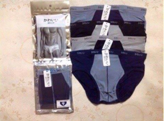 5 quần sịp nam  xuất nhật 100% cotton kèm túi zip kiểu SỊP CHÉO