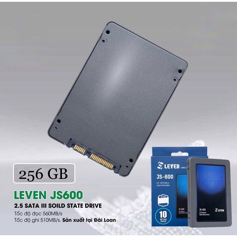 Ổ cứng SSD dung lượng 256 GB, công nghệ 3D NAND tốc độ cao 550MB/s, kích thước 2.5 inch, chuẩn SATA 