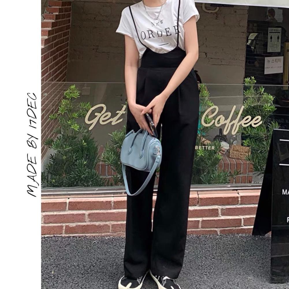 Quần yếm vải ống rộng 17DEC, quần yếm dây ống suông ulzzang cho nữ 2021 | BigBuy360 - bigbuy360.vn