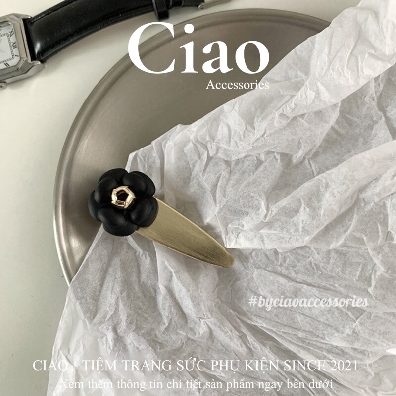 Kẹp tóc/ Phụ kiện tóc kim loại thiết kế đính charm sang trọng mã 31 Ciao accessories