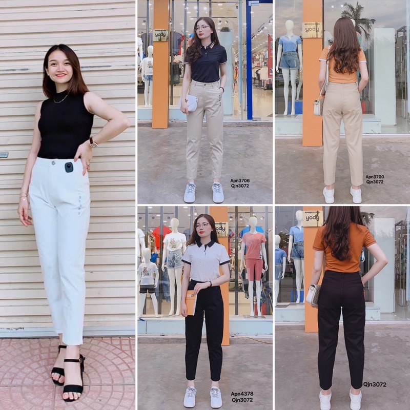 Quần Khaki Nữ YODY Co Giãn Tôn Dáng, Trẻ Trung Chính Hãng Cao Cấp QJN3072
