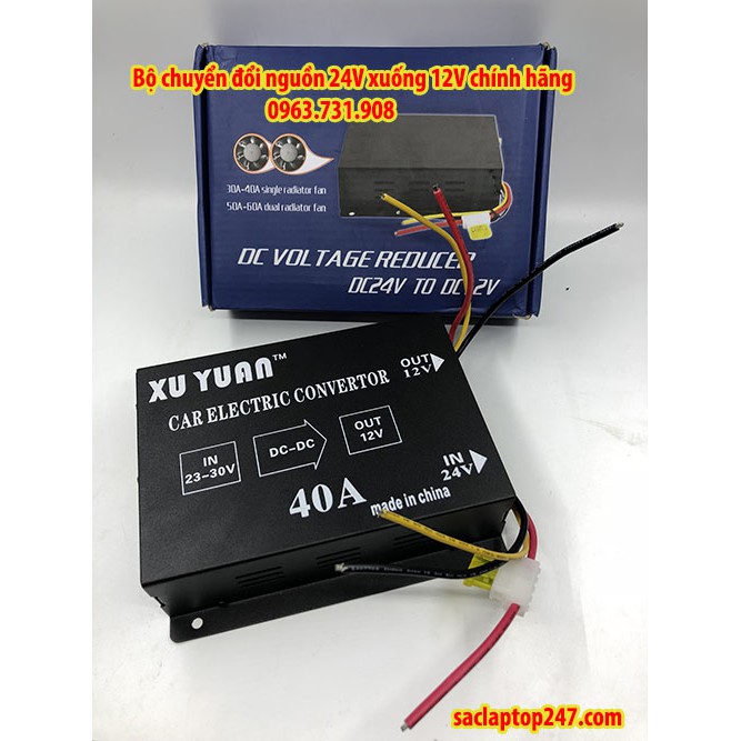 Bộ chuyển đổi nguồn 24V xuống 12V chính hãng