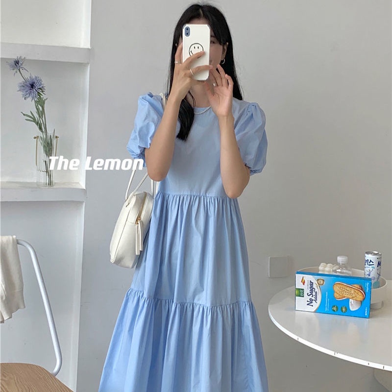 Đầm chữ A dáng rộng phong cách mùa hè Hàn Quốc thịnh hành cho nữ