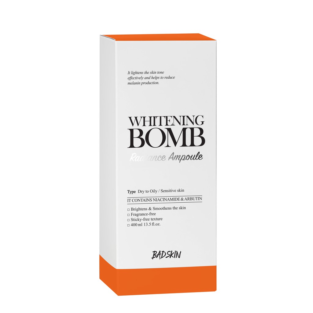 TINH CHẤT LÀM TRẮNG DA BADSKIN WHITENING BOMB RADIANCE AMPOULE 400ML