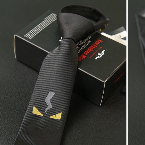 Cà vạt Nam bản nhỏ 5cm thắt sẵn có hình thêu thời trang cao cấp, cravat phong cách Hàn Quốc, Cavat dự tiệc