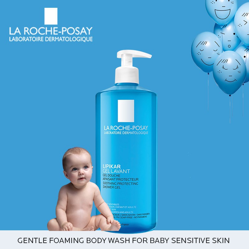 La Roche-Posay - Gel tắm giúp làm sạch làm dịu bảo vệ da dành cho da nhạy cảm phù hợp cho trẻ em Lipikar Sho