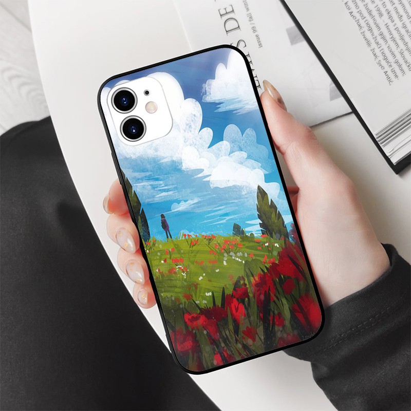 Ốp lưng iphone couple cho cặp đôi phong cảnh tươi đẹp iphone 6s/6/7/8 plus/x/xr/xs max/11 pro max/12 promax Scenery0023