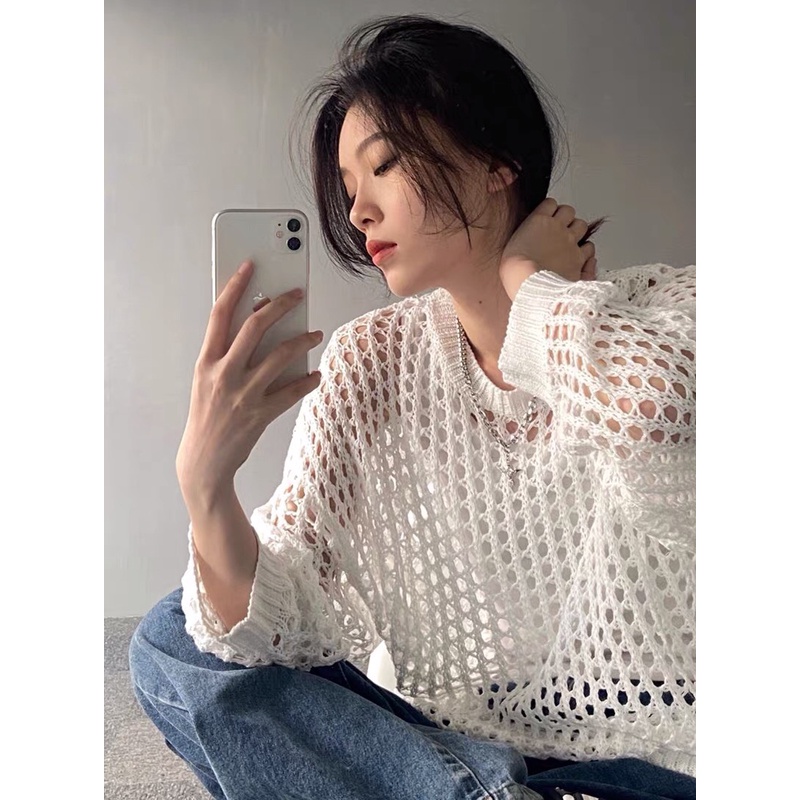 Áo Len Thời Trang Lưới Áo Thu Đông Dài tay - Seolah Fashion