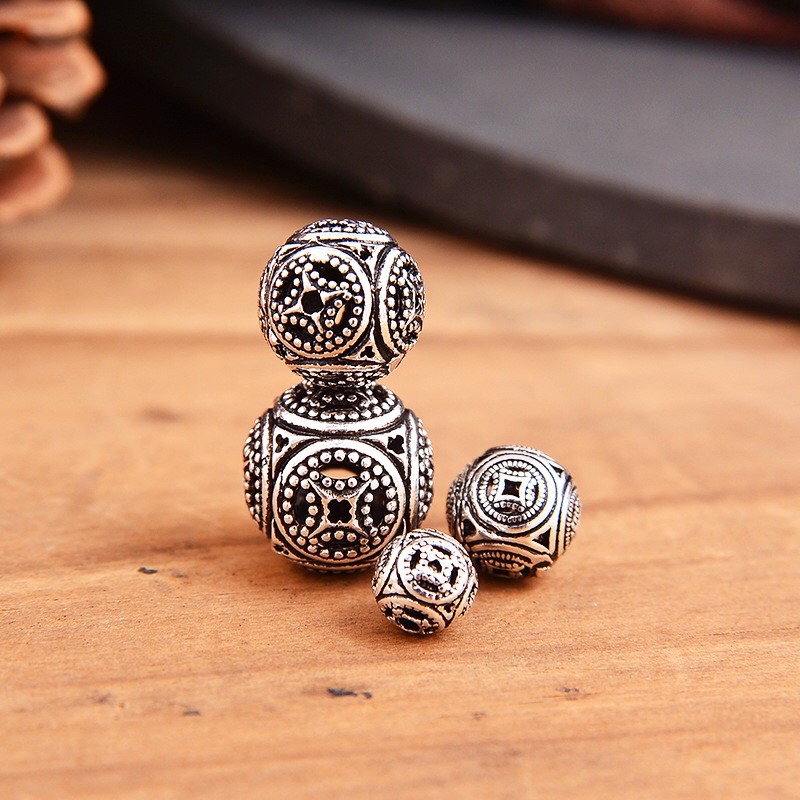 Bi bạc may mắn 12mm