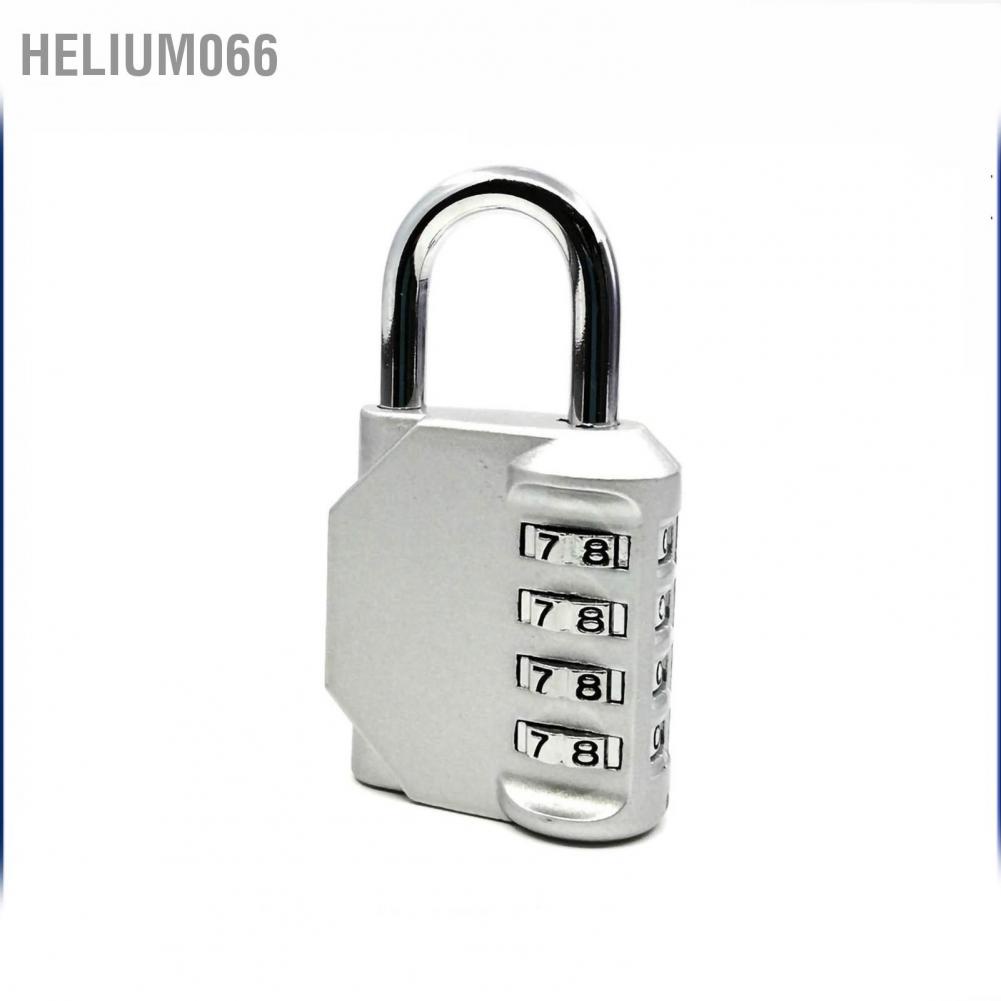 4 Quay số Kết hợp Cơ khí Ổ khóa Không cần chìa Bảo mật Chống trộm Hợp kim kẽm Đa năng Helium066