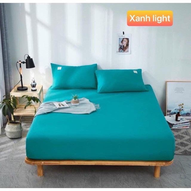 Bộ cotton tici 3 món ga gối - cotton hoạt tính Sheen bedding (đủ màu) | BigBuy360 - bigbuy360.vn