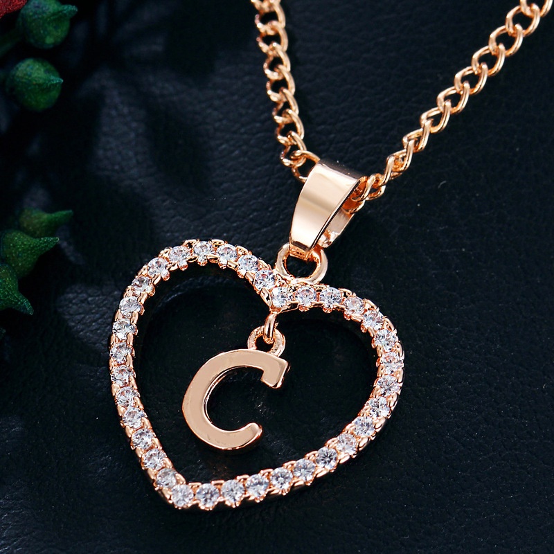 Vòng cổ Mặt 26 Chữ Cái Phong Cách Vintage Cho Nữ