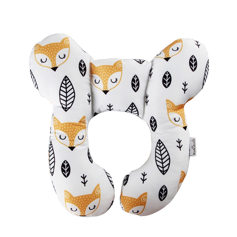 Gối tựa đầu vải cotton gắn xe đẩy em bé thoải mái tiện lợi