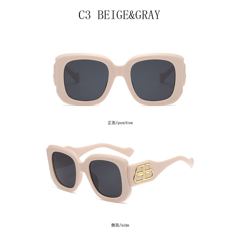 Kính râm gọng chữ nhật lớn phong cách Hàn Quốc cổ điển sành điệu cho nam nữ