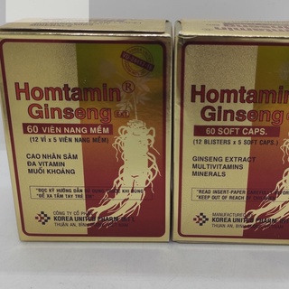 Cao nhân sâm, homtamin ginseng - bổ sung vitamin muối khoáng - hộp 60 viên