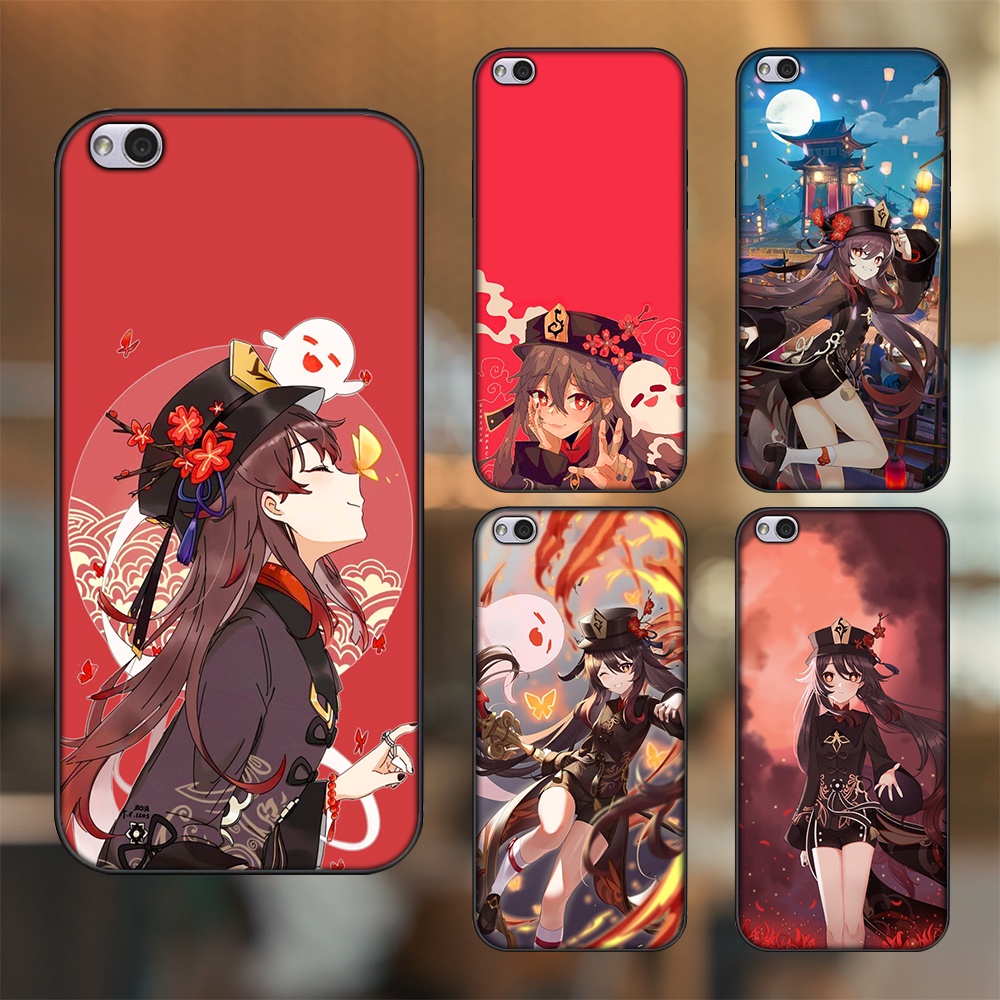 Ốp lưng Xiaomi Redmi 5A viền đen in hình Hutao Genshin Impact