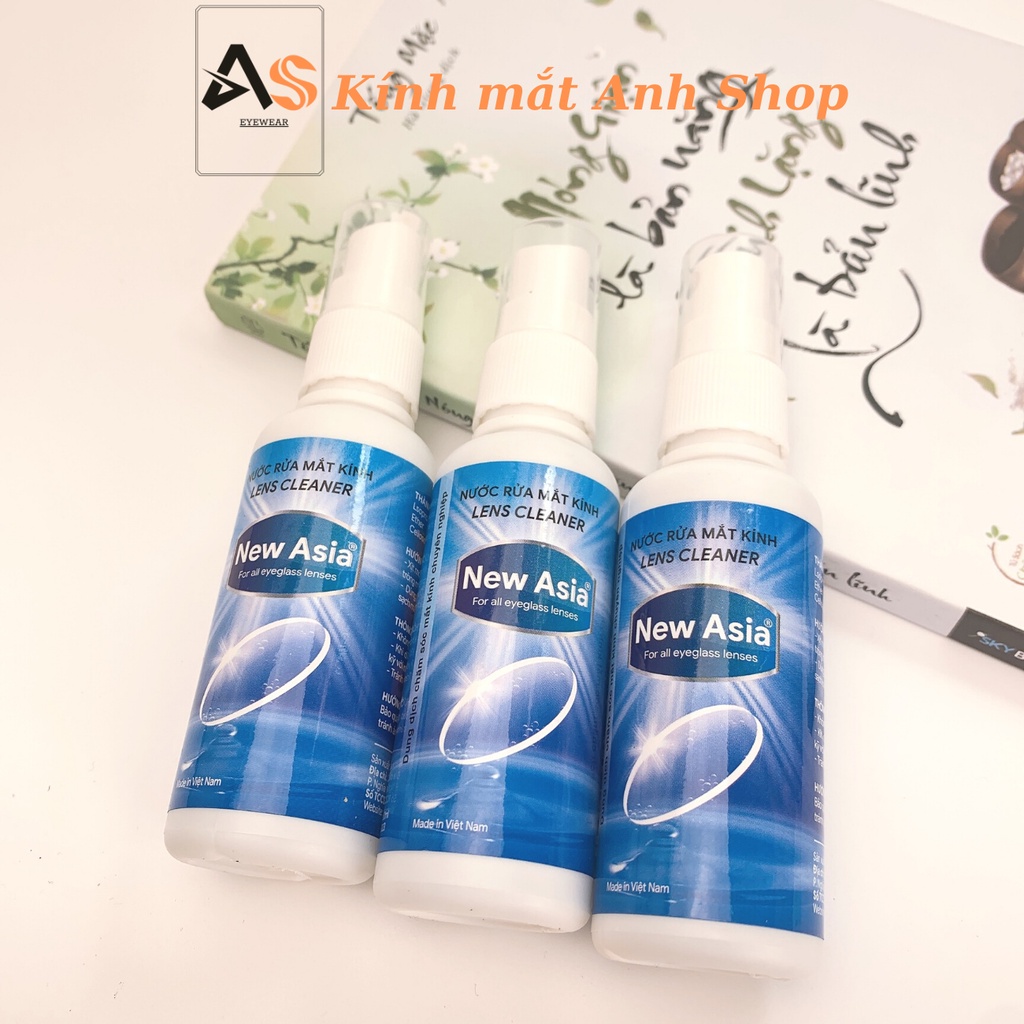 Nước lau kính dạng xịt chuyên dụng dành cho mắt kính, màn hình điện thoại, laptop 60ml lau sạch bụi bẩn