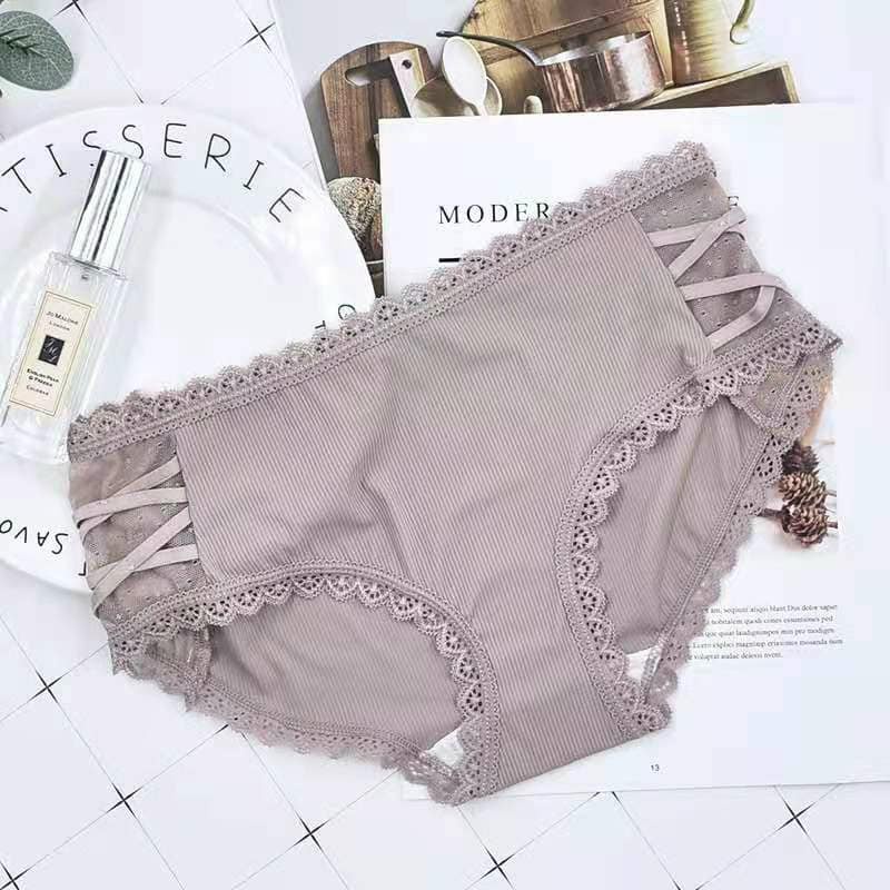Sét 5c_Quần lót ren viền Cao cấp 💖💖 Quần chip thun lạnh mát mịn co giãn 4 chiều, thấm hút tốt, cực thoáng mát