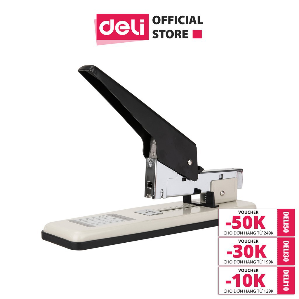 Dập ghim đại Deli, cỡ lớn 80 trang, Đen - 1 cái E0394